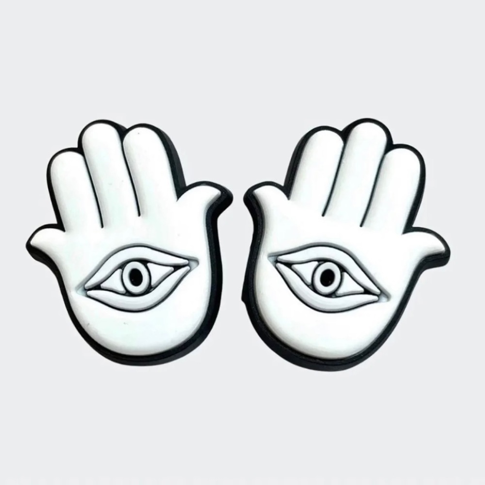 2 Shoe Charms Hamsa Hand Of God Charms